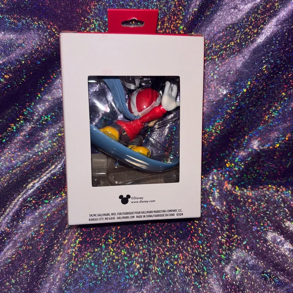 Mickey Mouse Snowboarding Christmas Ornament